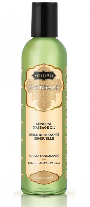 Массажное масло Naturals Vanilla Sandalwood с ароматом ванили и сандала - 236 мл. - Kama Sutra - купить с доставкой в Вологде
