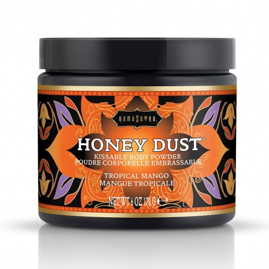 Пудра для тела Honey Dust Body Powder с ароматом манго - 170 гр. - Kama Sutra - купить с доставкой в Вологде