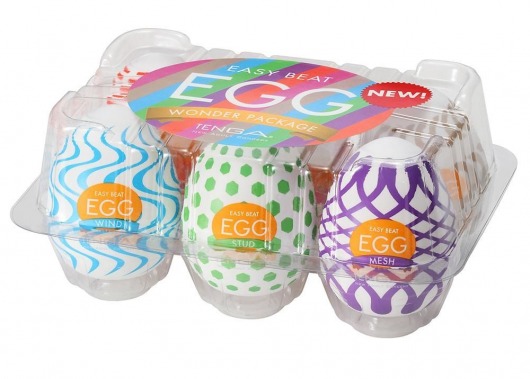 Набор из 6 мастурбаторов Tenga EGG IV с различным рельефом - Tenga - в Вологде купить с доставкой