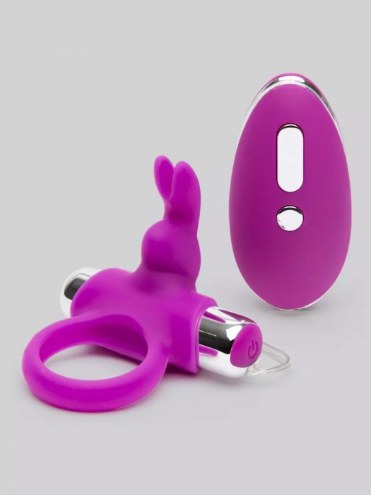 Лиловое виброкольцо с пультом ДУ Remote Control Cock Ring - Happy Rabbit - в Вологде купить с доставкой