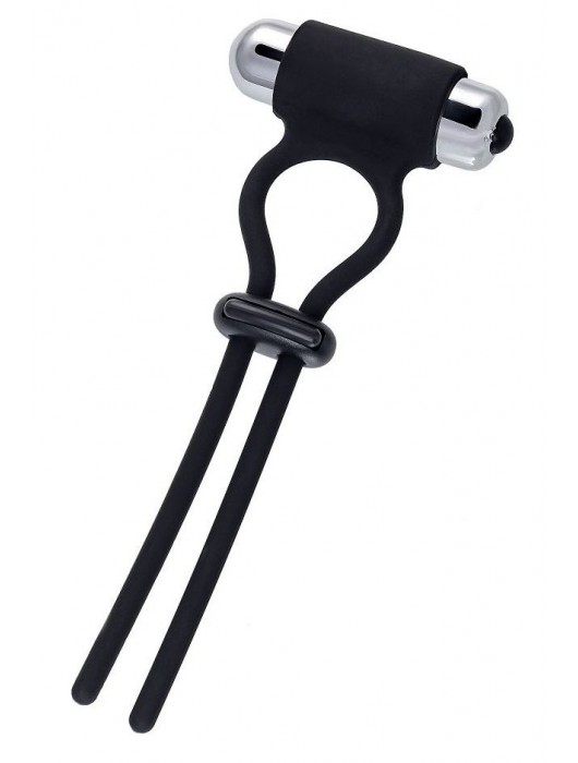 Черное эрекционное лассо на пенис Jat - A-toys - в Вологде купить с доставкой