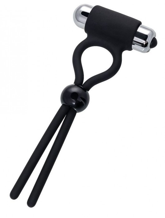 Черное эрекционное лассо Ect с виброэлементом - A-toys - в Вологде купить с доставкой