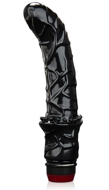 Черный вибромассажер простаты 6  Premium Prostate Massager - BlueLine - в Вологде купить с доставкой