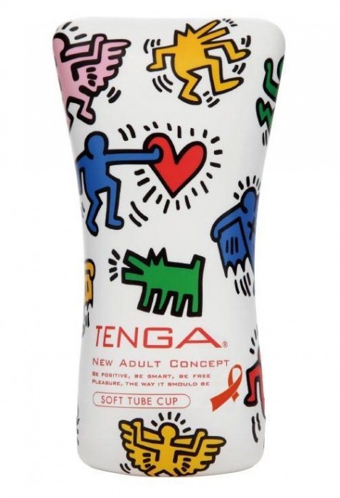 Мастурбатор-туба Keith Haring Soft Tube CUP - Tenga - в Вологде купить с доставкой