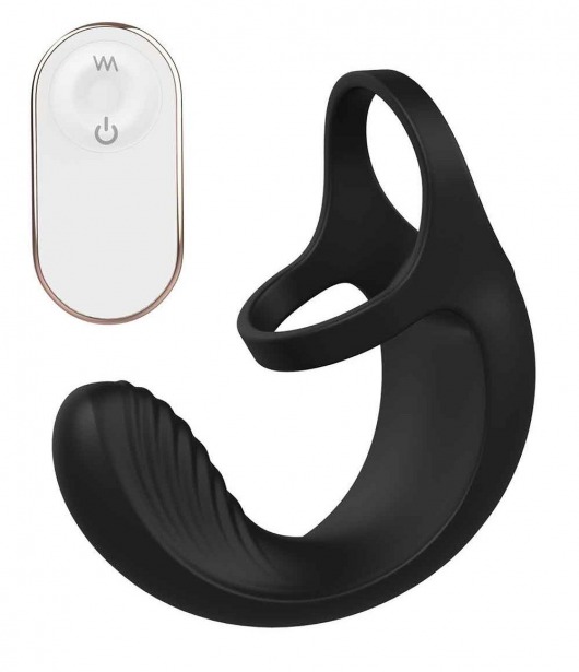 Черный анальный стимулятор с эрекционными кольцами Remote Couple Teaser - Dream Toys - в Вологде купить с доставкой