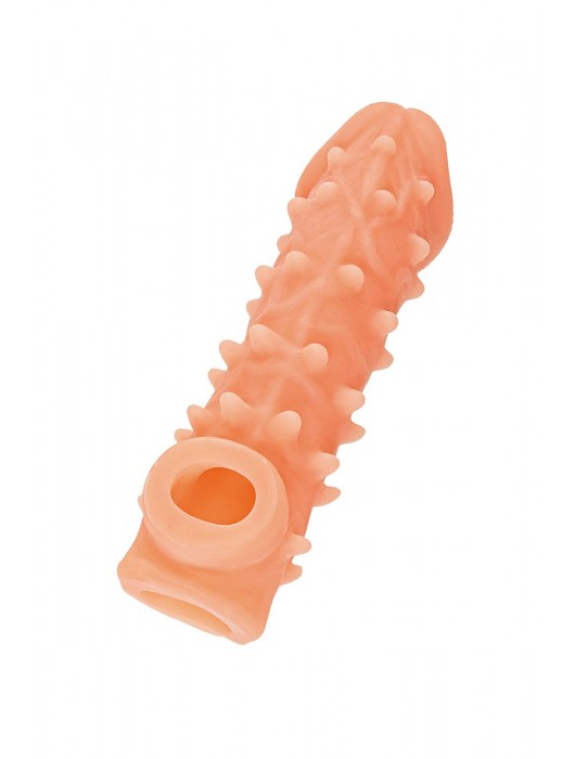 Телесная закрытая насадка с пупырышками Cock Sleeve Size L - 17,6 см. - KOKOS - в Вологде купить с доставкой