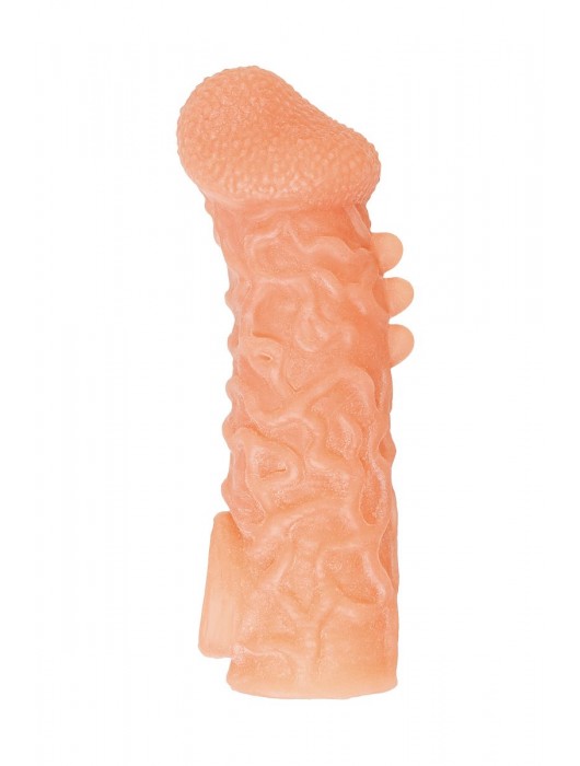 Телесная закрытая насадка с шершавой головкой Cock Sleeve Size S - 13,8 см. - KOKOS - в Вологде купить с доставкой