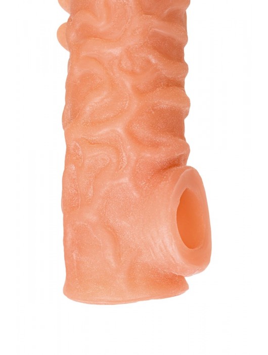 Телесная закрытая насадка с шершавой головкой Cock Sleeve Size S - 13,8 см. - KOKOS - в Вологде купить с доставкой