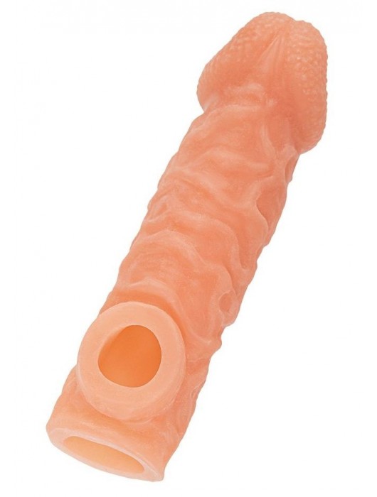 Телесная закрытая насадка с шершавой головкой Cock Sleeve Size S - 13,8 см. - KOKOS - в Вологде купить с доставкой