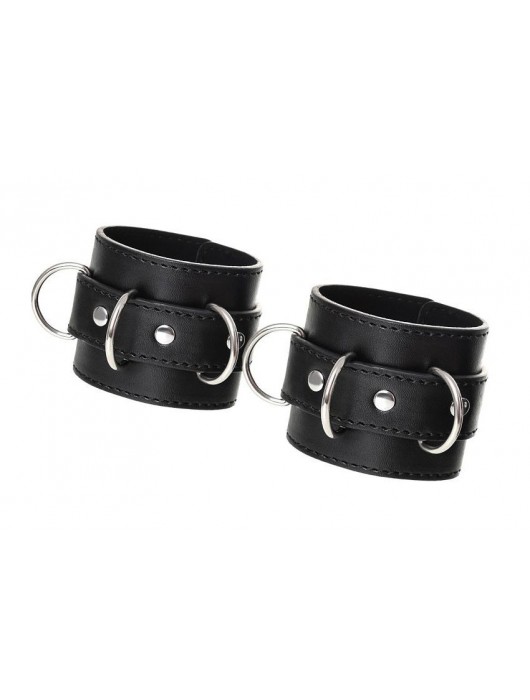Черные наручники Anonymo на сцепке - ToyFa - купить с доставкой в Вологде