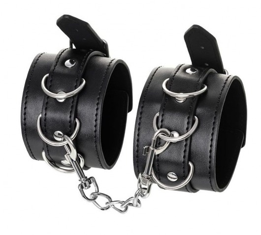 Черные оковы Anonymo из искусственной кожи - ToyFa - купить с доставкой в Вологде