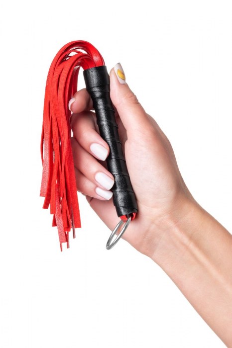 Красно-черный флоггер Anonymo - 28 см. - ToyFa - купить с доставкой в Вологде