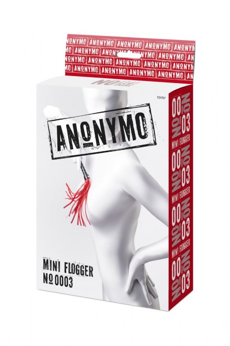 Красно-черный флоггер Anonymo - 28 см. - ToyFa - купить с доставкой в Вологде