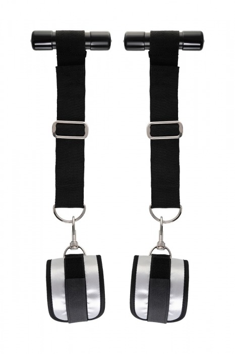 Черно-серебристые фиксаторы для рук на дверь Anonymo - ToyFa - купить с доставкой в Вологде