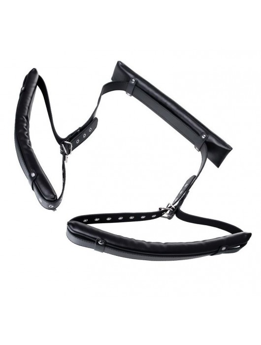 Черные кожаные стропы для фиксации Anonymo - ToyFa - купить с доставкой в Вологде