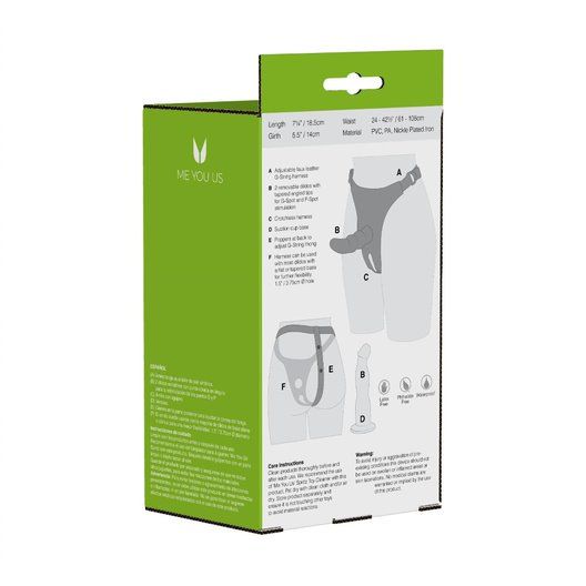 Страпон с 2 сменными насадками Double Tip Strap On - Me You Us - купить с доставкой в Вологде