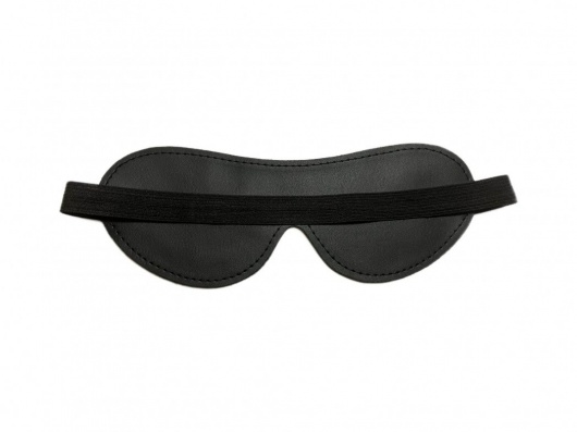 Черная лаковая маска на глаза из эко-кожи - БДСМ Арсенал - купить с доставкой в Вологде