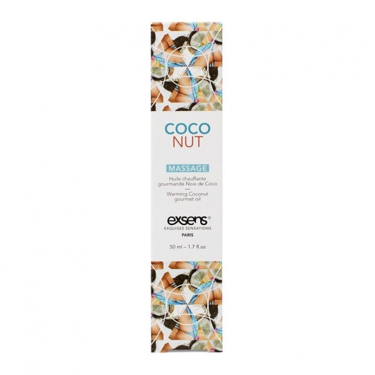 Разогревающее массажное масло с ароматом кокоса Gourmet Coconut - 50 мл. - Exsens - купить с доставкой в Вологде