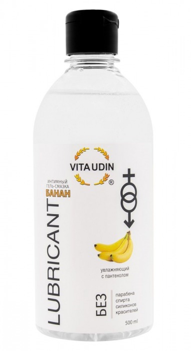 Интимный гель-смазка на водной основе VITA UDIN с ароматом банана - 500 мл. - VITA UDIN - купить с доставкой в Вологде