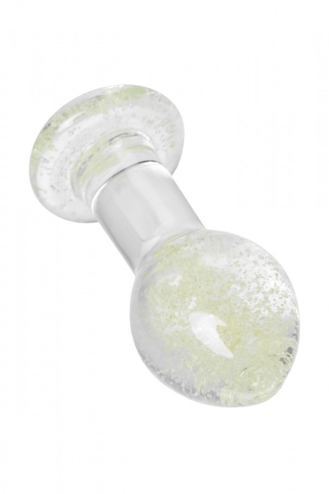 Прозрачная, светящаяся в темноте анальная втулка - 6,5 см. - Sexus