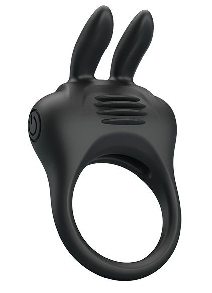 Черное эрекционное кольцо с вибрацией Davion - Baile - в Вологде купить с доставкой