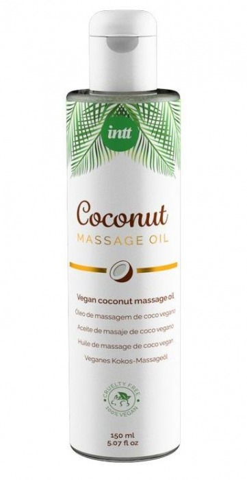 Массажное масло Vegan Coconut - 150 мл. - INTT - купить с доставкой в Вологде