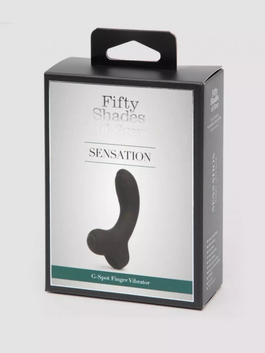 Черный вибратор на палец для G-стимуляции Sensation Rechargeable G-Spot Vibrator - Fifty Shades of Grey