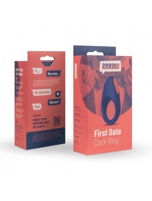 Синее эрекционное кольцо RRRING First Date Cock Ring - FeelzToys - в Вологде купить с доставкой