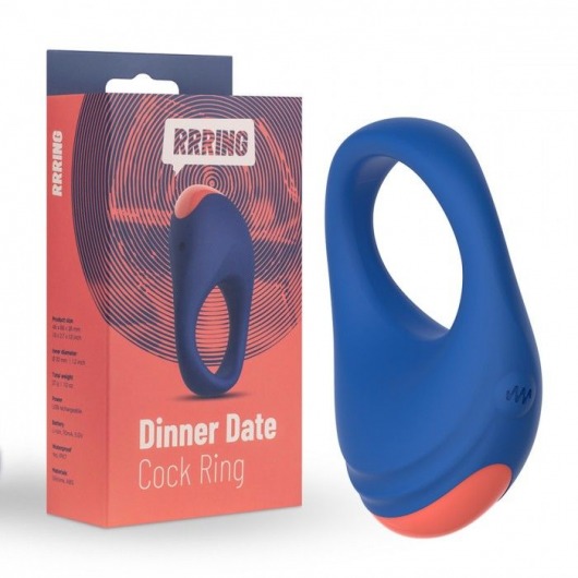 Синее эрекционное кольцо RRRING Dinner Date Cock Ring - FeelzToys - в Вологде купить с доставкой