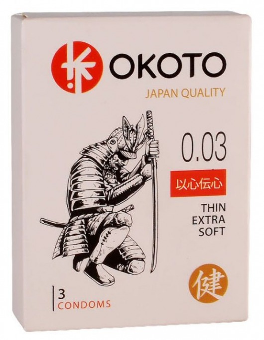 Тонкие презервативы OKOTO Thin Extra Soft - 3 шт. - Sitabella - купить с доставкой в Вологде