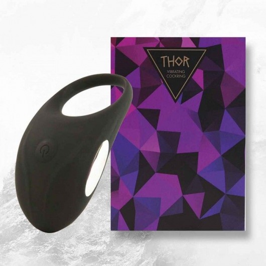 Черное эрекционное виброкольцо Thor Cockring - FeelzToys - в Вологде купить с доставкой