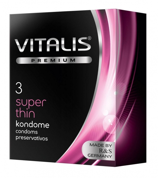 Ультратонкие презервативы VITALIS PREMIUM super thin - 3 шт. - Vitalis - купить с доставкой в Вологде