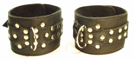 Комплект кожаных БДСМ-аксессуаров с клёпками - БДСМ Арсенал - купить с доставкой в Вологде