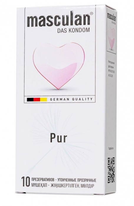 Супертонкие презервативы Masculan Pur - 10 шт. - Masculan - купить с доставкой в Вологде