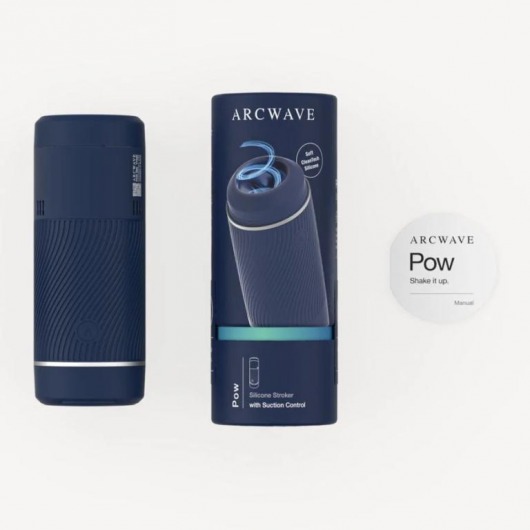 Синий мастурбатор с контролем всасывания Arcwave Pow Stroker - Arcwave - в Вологде купить с доставкой