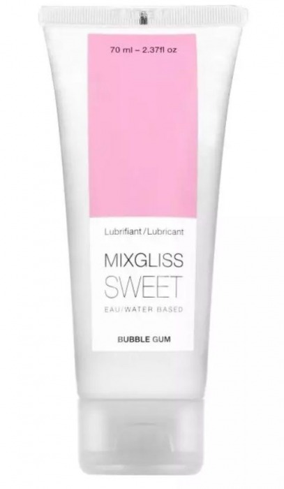 Смазка на водной основе Mixgliss Sweet с ароматом бабл-гам - 70 мл. - Mixgliss - купить с доставкой в Вологде