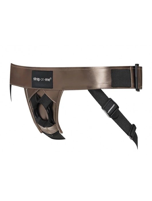 Бронзовый пояс для насадок Curious Harness - Strap-on-me - купить с доставкой в Вологде
