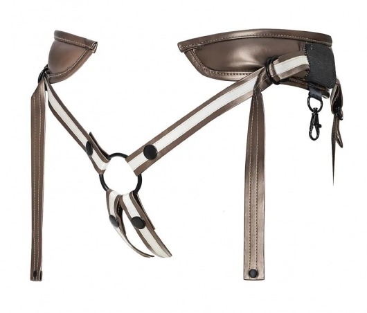 Бронзовый пояс для насадок Desirous Harness - Strap-on-me - купить с доставкой в Вологде