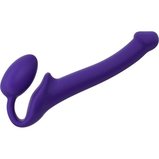Фиолетовый безремневой страпон Silicone Bendable Strap-On - size S - Strap-on-me - купить с доставкой в Вологде