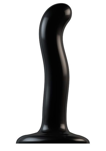 Черный фаллоимитатор-насадка Strap-On-Me P G spot Dildo size S - 16,4 см. - Strap-on-me - купить с доставкой в Вологде