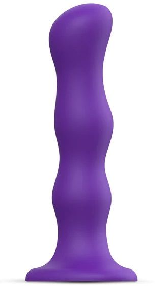 Фиолетовая насадка Strap-On-Me Dildo Geisha Balls size M - Strap-on-me - купить с доставкой в Вологде
