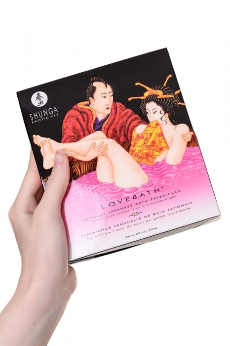 Соль для ванны Lovebath Dragon Fruit, превращающая воду в гель - 650 гр. - Shunga - купить с доставкой в Вологде