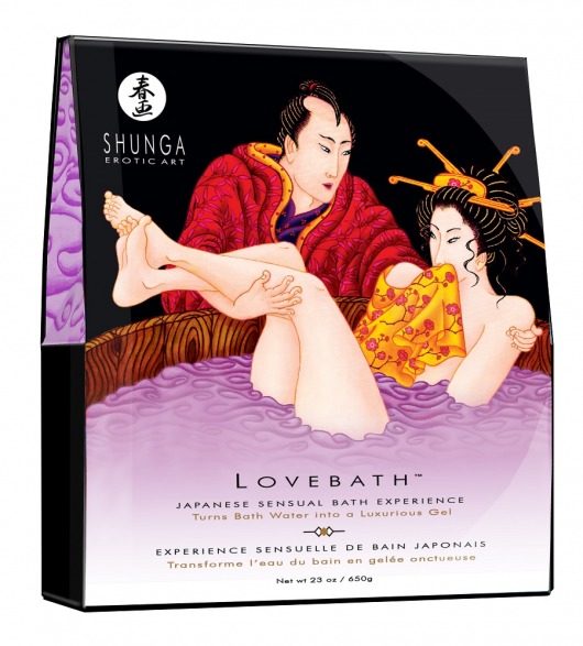 Соль для ванны Lovebath Sensual lotus, превращающая воду в гель - 650 гр. - Shunga - купить с доставкой в Вологде
