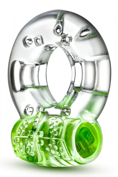 Зеленое эрекционное виброкольцо Arouser Vibrating C-Ring - Blush Novelties - в Вологде купить с доставкой