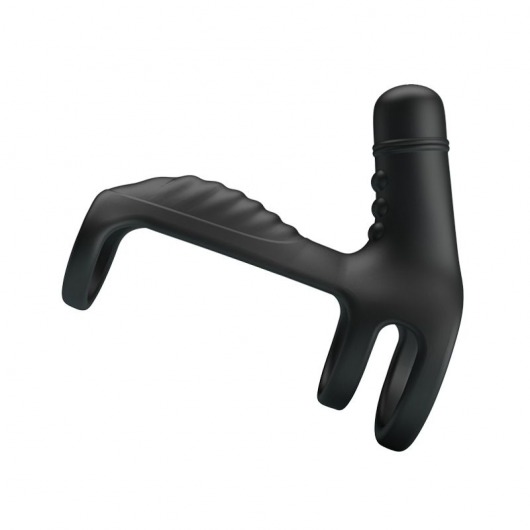 Черная вибронасадка на пенис Vibrating Penis Sling - Baile - в Вологде купить с доставкой