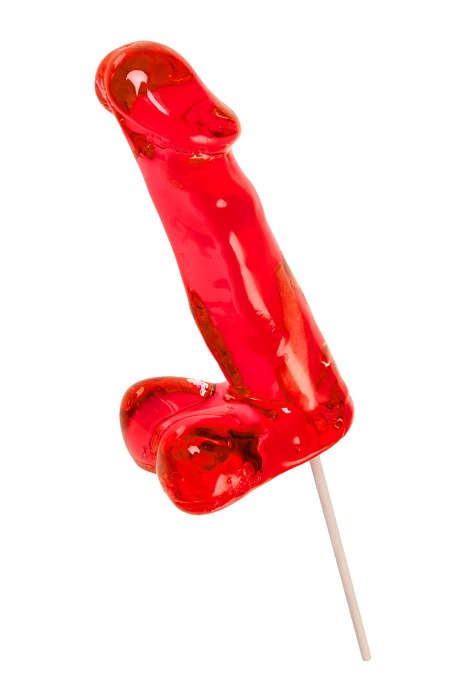 Красный леденец в форме члена со вкусом виски - 173 гр. - Sosuчki - купить с доставкой в Вологде