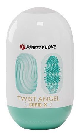 Бирюзовый мастурбатор-яйцо Twist Angel - Baile - в Вологде купить с доставкой