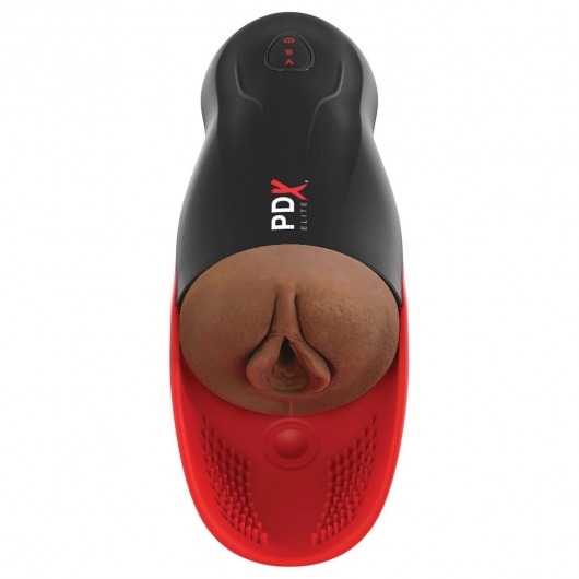 Коричневый мастурбатор-вагина с вибрацией Fuck-O-Matic 2 - Pipedream - в Вологде купить с доставкой