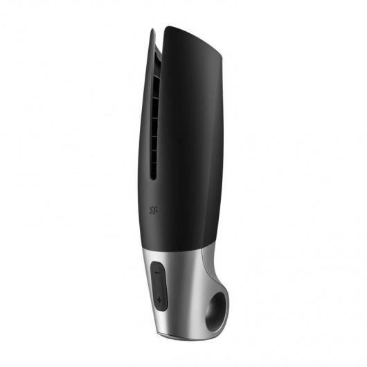 Черный мастурбатор с вибрацией Power Masturbator - Satisfyer - в Вологде купить с доставкой