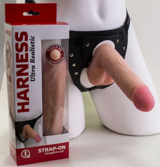 Страпон в подарочной упаковке: трусики с плугом и фаллоимитатор-насадка - 16 см. - LOVETOY (А-Полимер) - купить с доставкой в Вологде